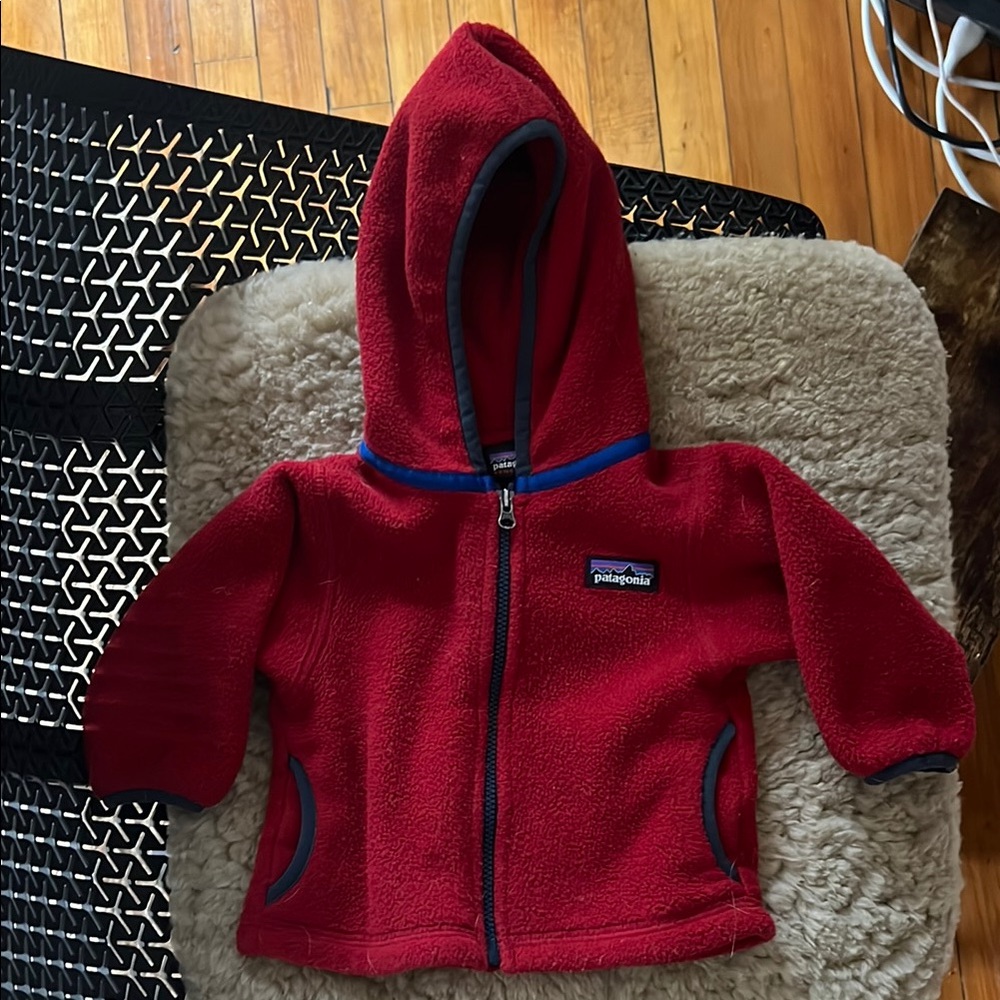 Patagonia Red Fleece Baby Jacket 3-6 Months